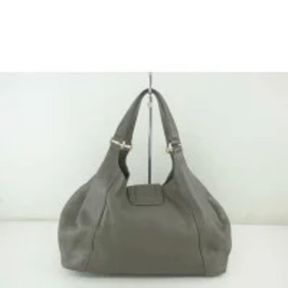 Gucci shoulder buckle bag pebbled Gray stirrup leather Greenwich Gray